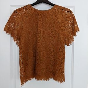 JCrew Lace Short sleeve blouse